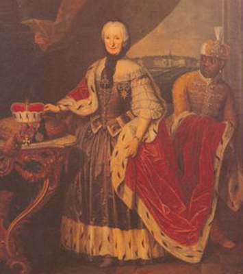 Franziska Christine von Pfalz-Sulzbach, Fürstäbtissin von essen, Gemälde (Äl auf Leinwand) von Josef Schmitz; Ruhr Museum
