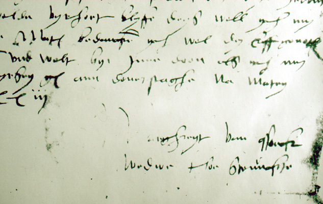 Handschrift der Margaretha von Asbec k, Strünkede zu Strünkede