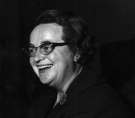 Alma Kettig 1963 auf der Bundesfrauenkonferenz der SPD in Frankfurt am Main, 1963