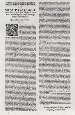 Balthasar Flessiers: Le VRAY POVRTRAICT D‚Äôvune fille nommée Eve Vliegen, demeurant à Meurs, laquelle nà point mangé, ni beu, en dixsept ans. O.O. 1615; Die Einblattbrucke der Universitätsbibliothek Erlangen-Nürnberg, S. 321.