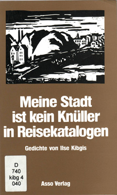 Titelcover von: Meine Stadt ist kein Knüller in Reisekatalogen, Oberhausen 1984; Fritz-Hüser-Institut Dortmund
