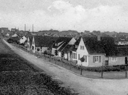 Blick in die Kolonie Schönhausen; Postkarte Stadtarchiv Bergkamen.