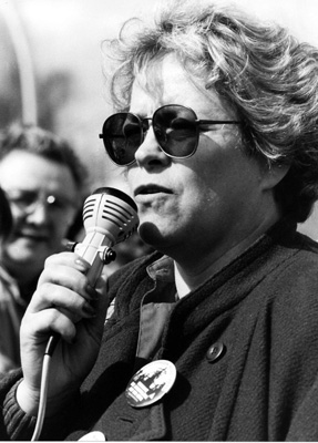 Marga Wende am Mikrofon, 08.04.1987